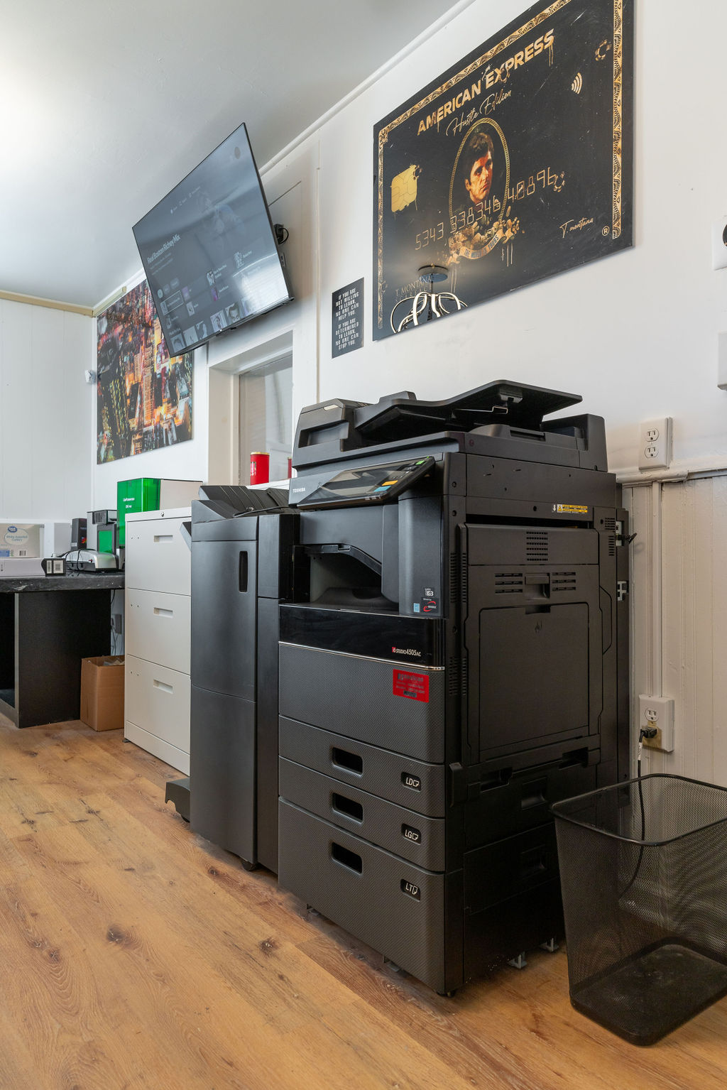 Commercial copier and finishing station in the Hilson Ink print shop — Upper Marlboro, MD